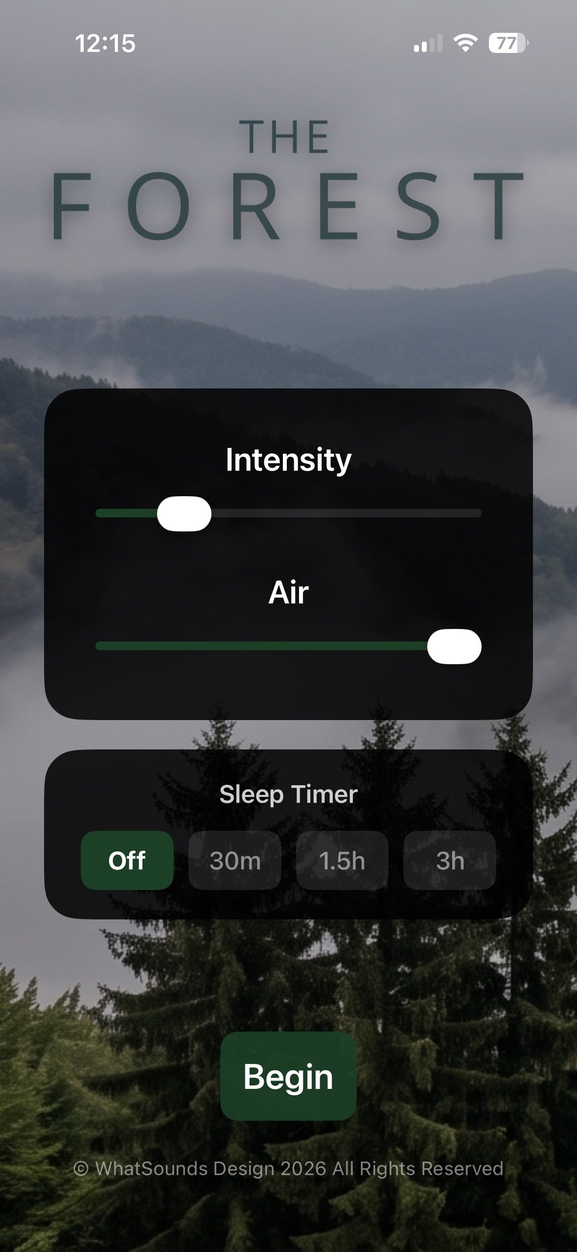 The Mobile Forest Control Screen